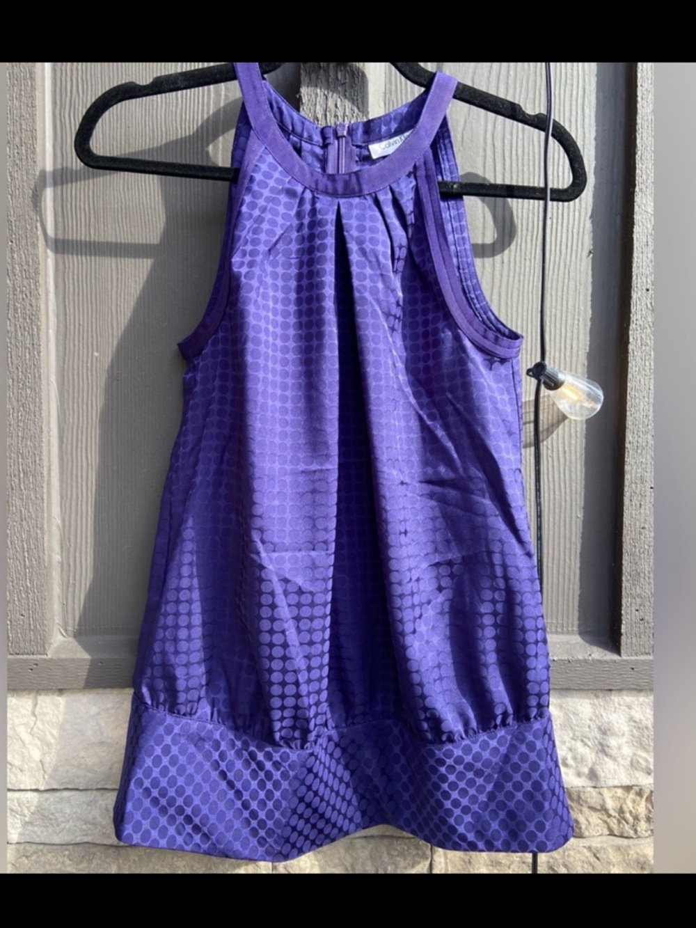 Calvin Klein Deep Purple Textured Tank Top Size XS 💕💜